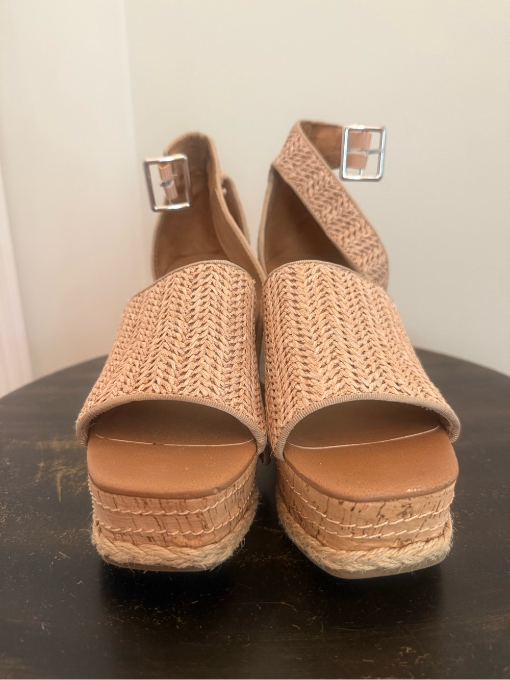 Universal Thread Braided Espadrille Wedge Sandals - Beige